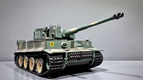 ES-TOYS RC Panzer German Tiger I S33 Heng Long - 1:16, Rauch&Sound+Stahlgetriebe und 2,4Ghz -V 7.0