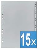 25er Maxi Sparpack 5-Star Buchstabenregister "A-Z" DIN A4, volle Höhe, grau (25)