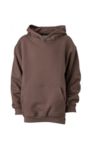 James & Nicholson Jungen Hooded Sweat Junior Sweatshirt, Braun (brown), X-Large (Herstellergröße: XL (146/152))