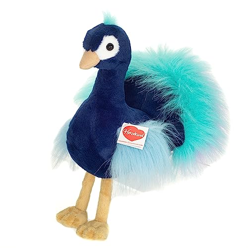 Teddy Hermann Herzekind 93953 Pfau Zoé 27 cm, Kuscheltier, Plüschtier mit recycelter Füllung