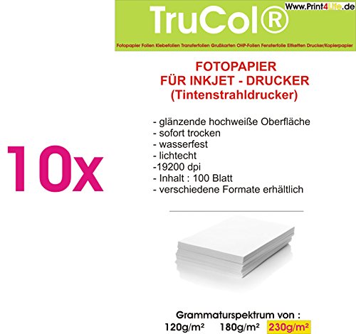 1000 Blatt High Glossy glänzendes Fotopapier DIN A4 230g/m²