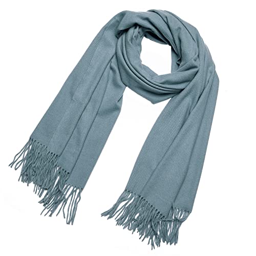 DonDon Damen Winter-Schal groß und flauschig 200 x 70 cm - Ozeanblau