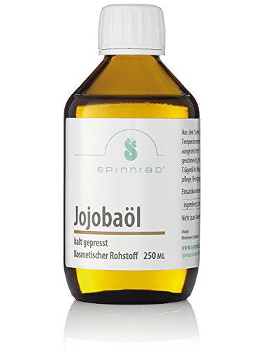 Spinnrad 250 ml Jojobaöl I Naturkosmetik selber machen I Kaltgepresst 100% Reinheit Vegan I Pflege für Haut Gesicht Körper