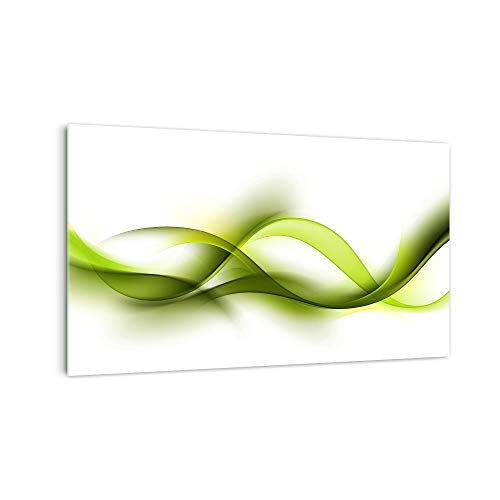 DekoGlas Küchenrückwand 'Grüne Kurven' in div. Größen, Glas-Rückwand, Wandpaneele, Spritzschutz & Fliesenspiegel