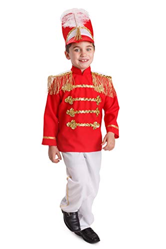 Dress Up America 875-S Schlagzeug Kinder Schickes Marschkapellen-Outfit-Größe Klein (4-6 Jahre) Jungs Fancy Drum Major Kids Marching Band Kostüm, (Taille: 71-76 Höhe: 99-114 cm)