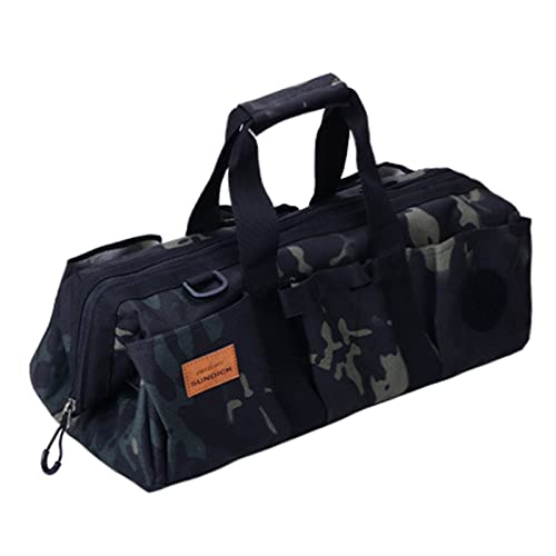 YIAGXIVG Multifunktions-Werkzeugtasche für den Außenbereich, robuste Werkzeugtasche, wasserdicht, Anti-All-Taschen, tragbare Camping-Tasche, Schwarz Wald