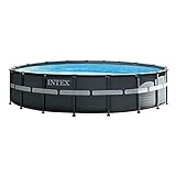 Intex Frame Pool Set Ultra Rondo XTR Ø 549 x 132 cm, Pool, Sandfilteranlage, Abdeckplane, Bodenschutzplane, Sicherheitsleiter, GS, 26330GN, 26330NP, Blau