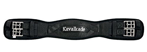 Kavalkade Sattel-Kurzgurt Klimatex mit beidseitigem Elastik, schwarz, 80 cm