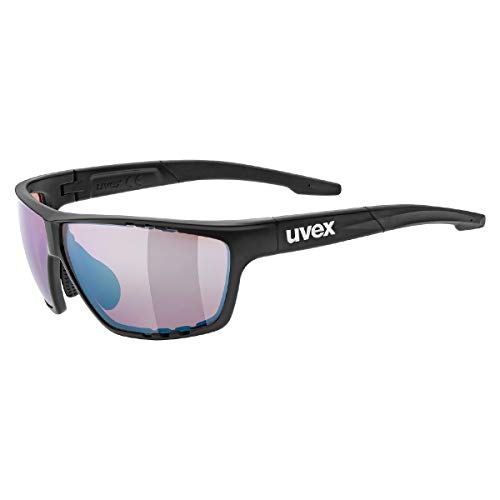 Uvex Erwachsene Sportstyle 706 colorvision Sportbrille Mit Kontraststeigerung, Black mat, One Size