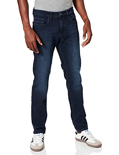 Camel Active Herren 5-POCKET MADISON Straight Jeans, Blau (Dark Blue Used 46), W36/L32 (Herstellergröße: 36/32)