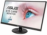 ASUS Eye Care VA249HE | 24 Zoll Full HD Monitor | TÜV zertifiziert, Blaulichtfilter | 75 Hz, 16:9 VA Panel, 1920x1080 | HDMI, D-Sub, Schwarz