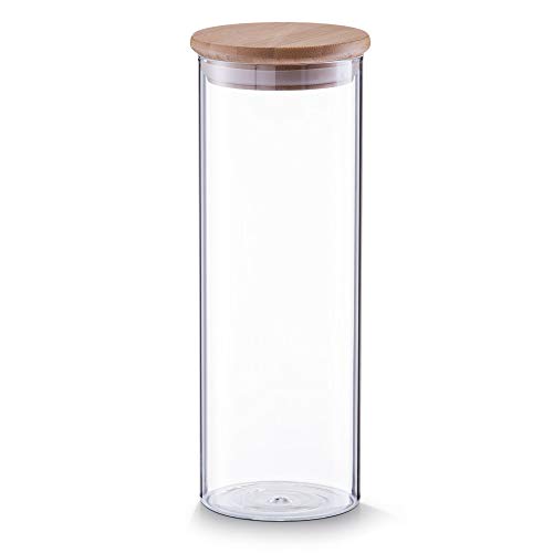 Zeller Present PresentVorratsglas, Frischhaltebehälter, 1600 ml, Bambusdeckel, x
