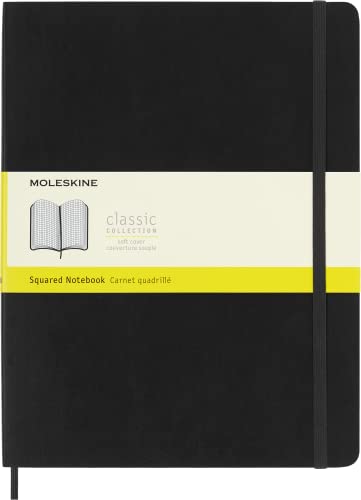 Moleskine Notizbuch, Xlarge, Kariert, Soft Cover, Schwarz