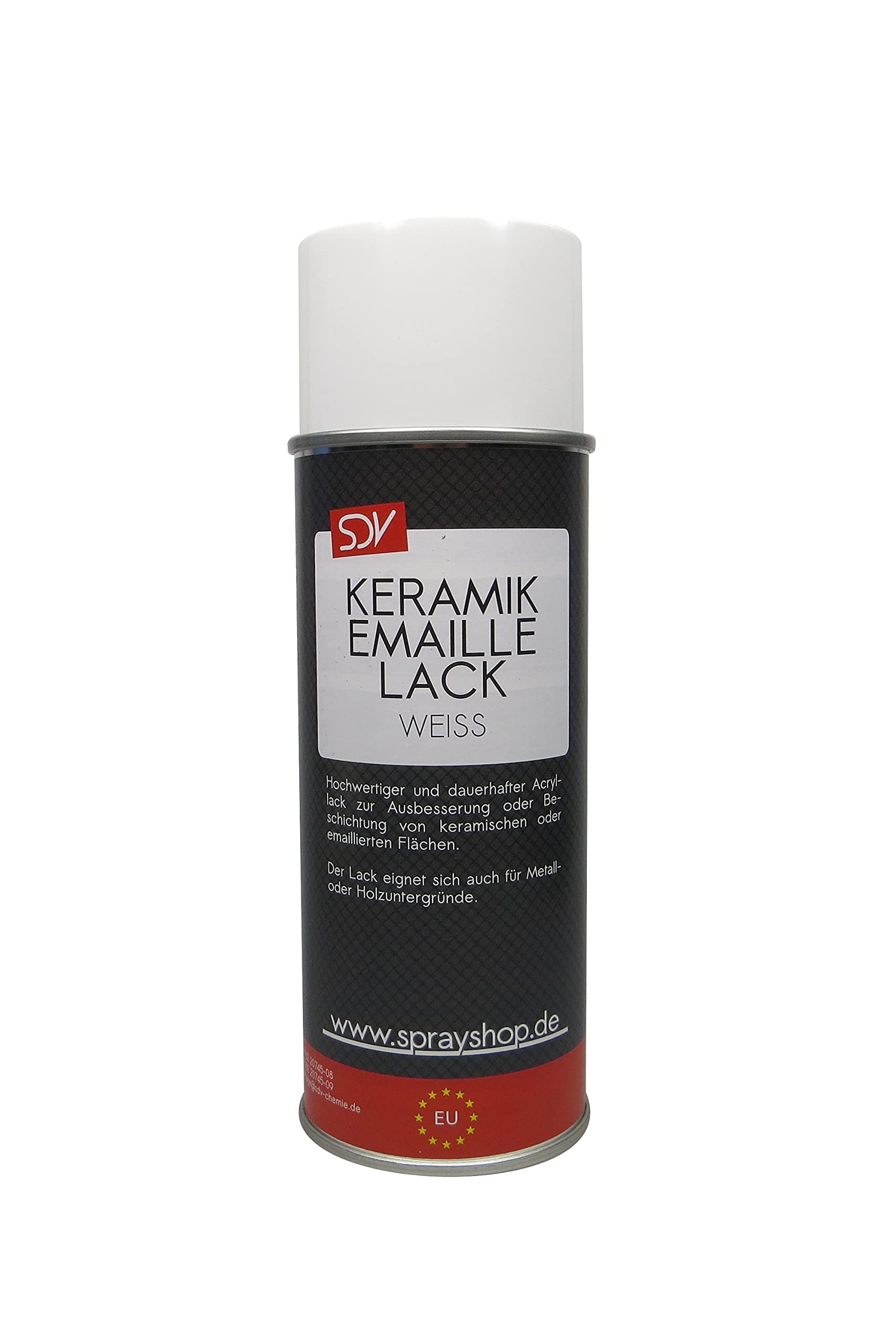 SDV Chemie Keramik Emaille Spray weiß 6x 400ml WC Badewannen Farbe Email Reparatur Lack weiss