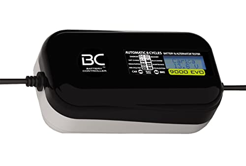 BC 9000 EVO Multilanguage - 12V 1A/9A - Digitales Auto- und Motorrad-Batterieladegerät und Prüfgerät (Analyse der Batterie und der Lichtmaschine)