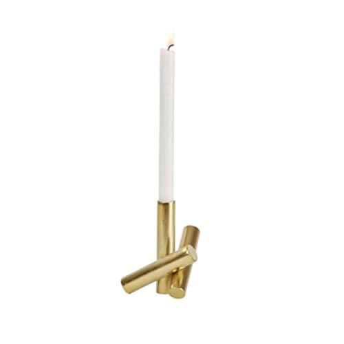 Lambert - Kerzenleuchter, Kerzenständer - Mika - Edelstahl - Farbe: Gold - (ØxH) 12 x 30,5 cm
