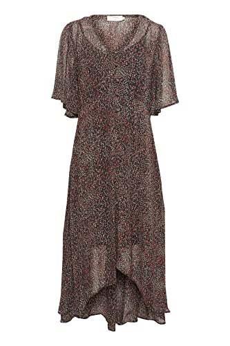 Cream Damen CRPenla Dress-Zally Fit Lässiges Nachtkleid, Black small Leaves, 38