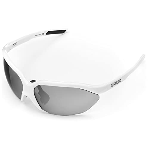 Briko Galaxy 2 Lenses Fahrrad-Sonnenbrille, Unisex, Erwachsene, Off White, One