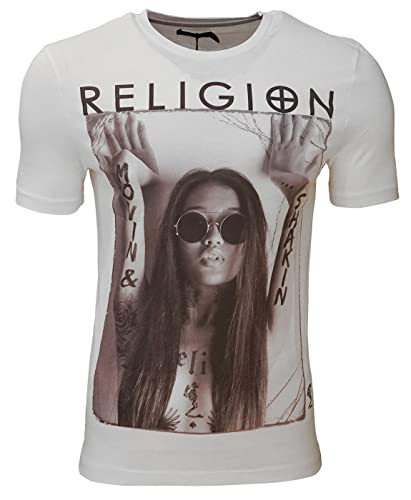 Religion Clothing Herren T-Shirt Movin and Shakin-Weiss-L