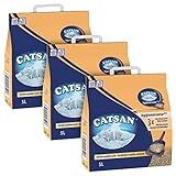CATSAN Klumpende mineralische Katzenstreu, 3 Beutel à 5 l