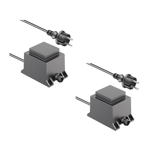 ledscom.de 40W LED Trafo-Netzteil/Transformator für Stecksysem NEMO, Stecker, 12V AC, schwarz, IP68, 2 Stk.