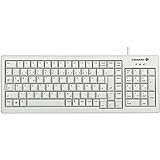 CHERRY G84-5200 Compact Keyboard, Deutsches Layout, QWERTZ Tastatur, kabelgebundene Tastatur, kompaktes Design, ML Mechanik, grau