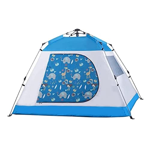 ATHUAH ATHUAH Zelte Campingzelt für 3–4 Personen, Familienzelt, automatisches, schnell öffnendes Campingzelt, regenfeste Sonnenschutz-Strandzelte, Outdoor-Zelt, Zelt zum Wandern und Reisen (blau: