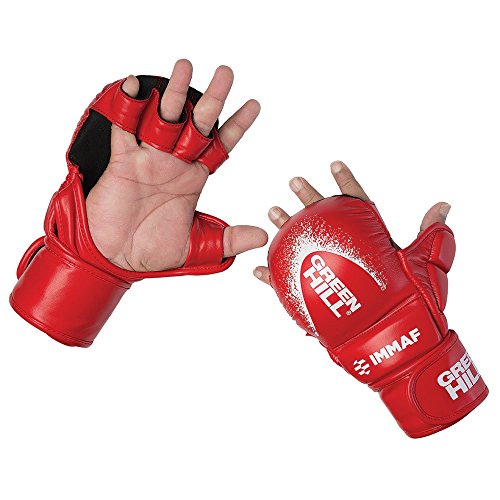 MMA Gloves IMMAF (Red, Medium)