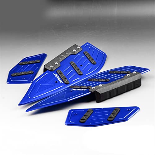 Fußrasten Für Yamaha XMAX300 Fußstützenplatte Skidproof Xmax 250 300 2017 2018 2019 2020 2021 Pedalplatte Aus Aluminiumlegierung Modifizierte Fußstützen-Fußpolster Schmücken (Color : Blue)