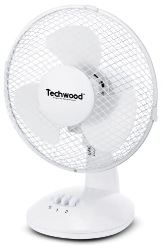 Techwood  TVE-233 Tischventilator, 23 cm, Weiß