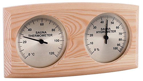 WelaSol Qualitäts Kombigerät 2 in 1 Sauna Thermometer mit Hygrometer für Sauna, Dampfsauna, Biosauna und Infrarotkabine