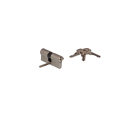 Hörmann Profilzylinder (vernickelt, mit drei Schlüsseln, 31,5 x 31,5 mm) 31070