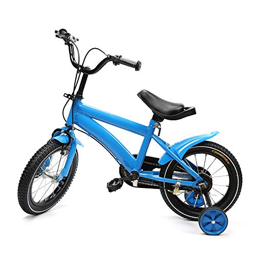 RANZIX 14 Zoll Kinderfahrrad Jungen & Mädchen Fahrrad Kinderrad Fahrrad Rad Bike Kid Balance Baby Lernen Reiten Bike (Blau)