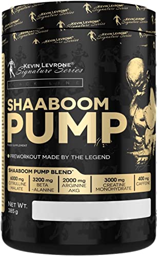KEVIN LEVRONE Shaaboom Pump Black Line Pre-workout Booster | 385g je Behälter | Geschmack: Mango-Lemon | Hardcore Pump Training Pulver | Citrulin Koffein Beta Alanin