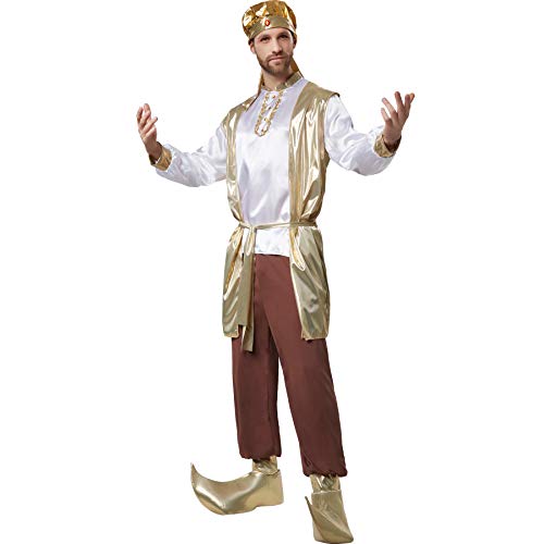 dressforfun 900527 - Herrenkostüm prächtiger Sultan, Orientalisches Gewand mit vielen goldenen Elementen (XL | Nr. 302643)