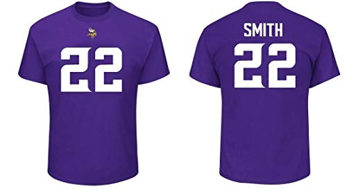 Majestic Athletic NFL Football T-Shirt Minnesota Vikings Harrison Smith 22 lila Trikot Jersey Receiver (XXL)