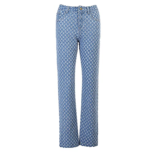 NP Sommer-Vintage-Jeans für Damen, mit Rissen., blau, M