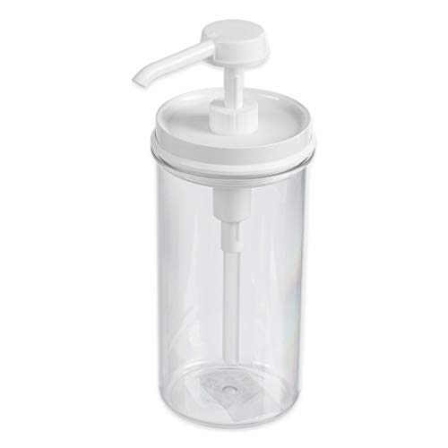 thermohauser Dosierspender aus Acryl, rund, transparent, Volumen 350 ml, Hub 4 ml
