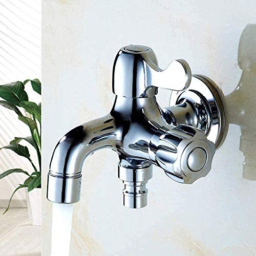 XHUENG Qualität Wasserhahn Hahn-Garten-Hahn Zwei Kupfer Hauptkörper Waschmaschine Dual-Use Multi-Function 4 Punkte 6 Punkte-Hahn-Legierung Einbau Waschbecken Armaturen