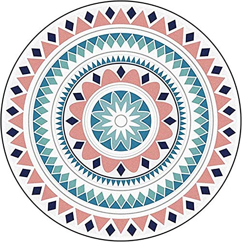 Nicole Knupfer Mandala Runde Teppich Vintage Boho Waschbar Teppich für Wohnzimmer Schlafzimmer Badezimmer Küche Beach Dekor (G,160 x 160cm)