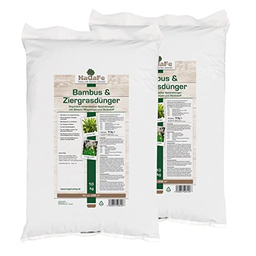 HaGaFe Bambusdünger & Ziergrasdünger Spezialdünger Dünger mit Silizium Magnesium Stickstoff (20 kg (2 x 10 kg))