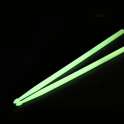 Accessories 1 Paar 5A Luminous Drum Stick Nylon fluoreszierende Drumsticks leuchten im Dunkeln, helles Licht, Musikinstrumente durable (Color : Green)