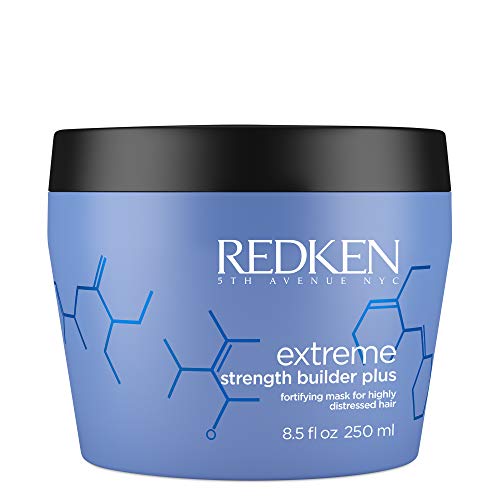 Redken Extreme Strength Builder Plus Maske, Aufbau-Kur mit Ceramiden, Haarmaske für geschädigtes Haar, Anti-Haarbruch Hair Treatment, Haarpflege für alle Haartypen, 250 ml