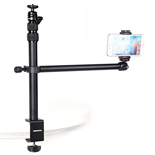 CAMBOFOTO Multifunctional Desktop Stand with 1/4" Ball Head,Suitable for Cameras, Ring Lights, Microphones, Mobile Phones, etc. …