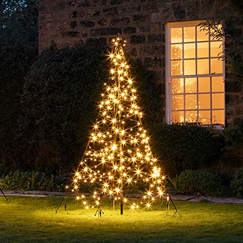 Lights4fun 2m Fairybell LED Baum Lichterpyramide Außen