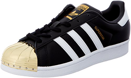 adidas Damen Superstar W Metal Toe Sneaker, Schwarz (Black Bb5115), 37 1/3 EU