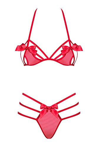 Obsessive Dessous Set mit Schleife S/M