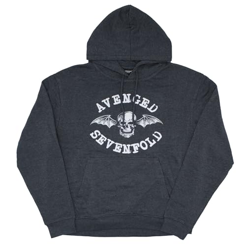 Avenged Sevenfold Kapuzenpullover Band Logo Nue offiziell Unisex Grau Pullover L