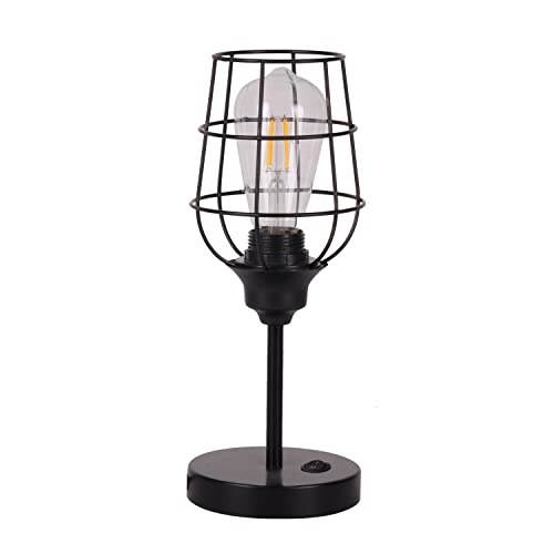 AIRTWESD Retro Tischleuchte LED Nachtlicht Dekorative Lampe E27 Nachttischlampe Vintage Nachttischlampe Leselampe mit Schalter (No Bulb)