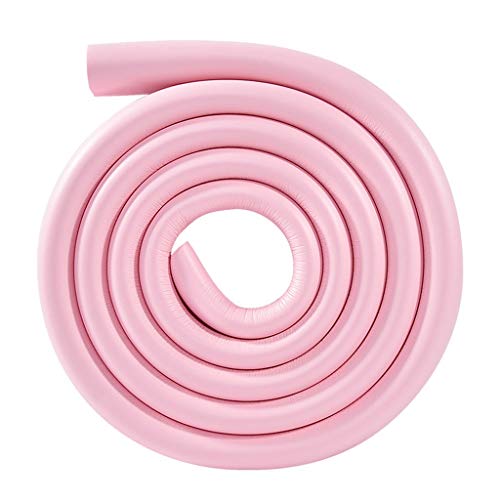 AnSafe 4 Meter U-Typ Glas Kantenschutz, Baby-Gehschutz Dick Und Weich Ungiftiger Weicher Streifen (Color : Pink, Size : 4M+10Corner Guard)